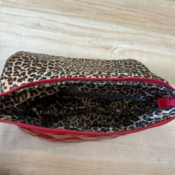 Y2K Lux De Ville Red Shiny Quilted Shoulder Bag Retro Rockabilly Gothic Rocker - Picture 6 of 9